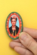 Oval Frida Kahlo Pin